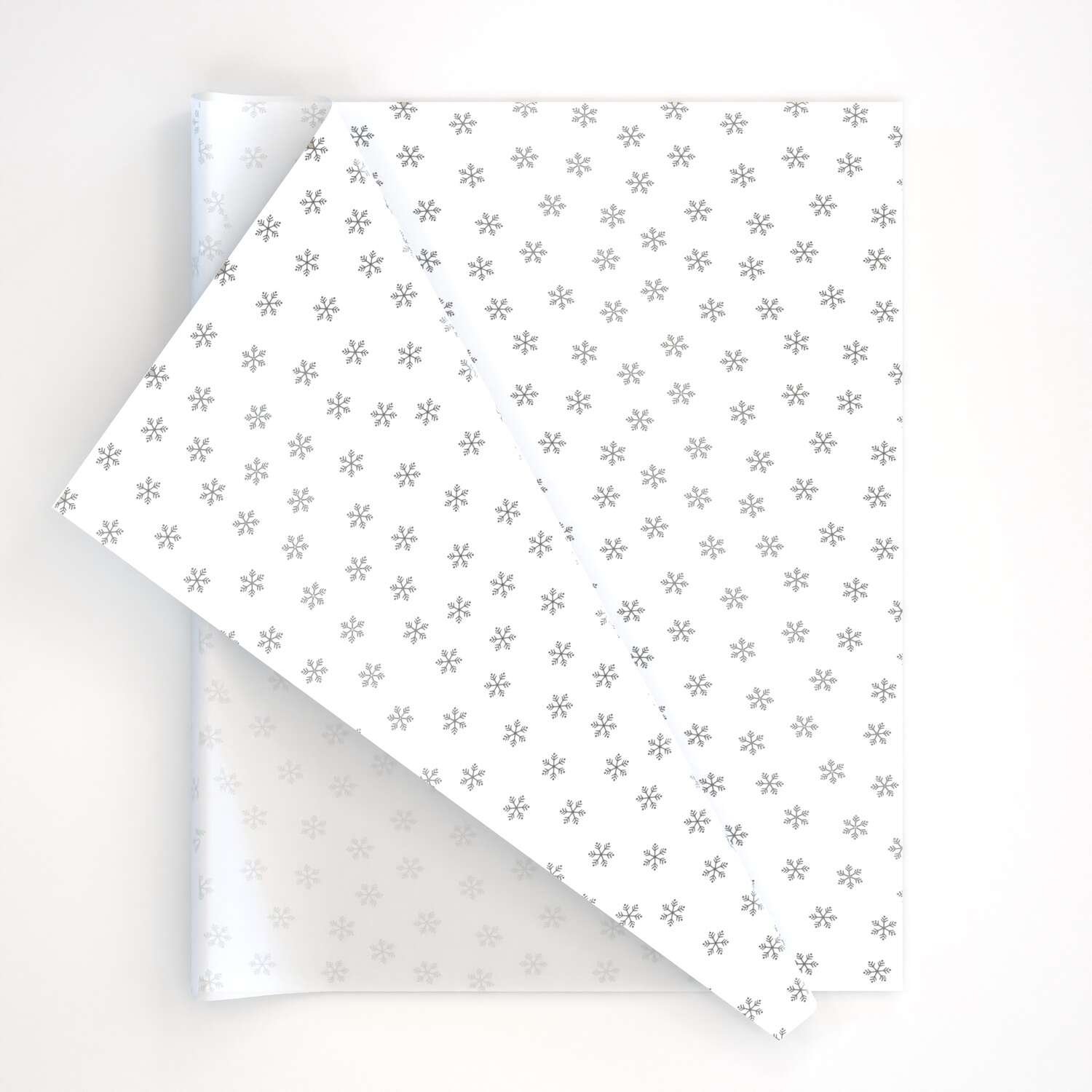 Geo Snowflake White Silver