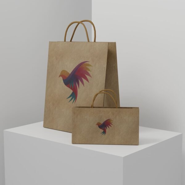 Crimson Rooster Kraft Bag