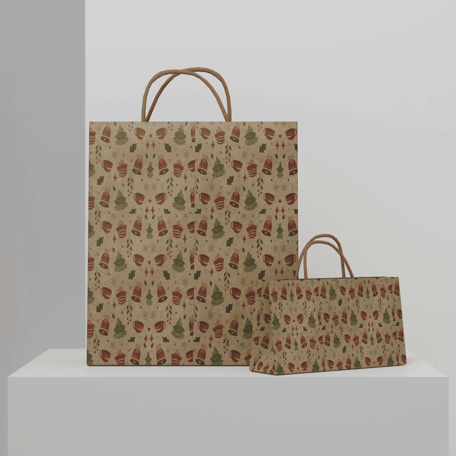 Festive Icons Kraft Bag