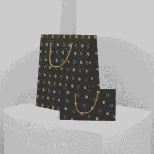 Glitter Black Floral Bag