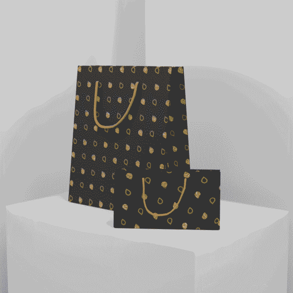 Glitter Black Floral Bag