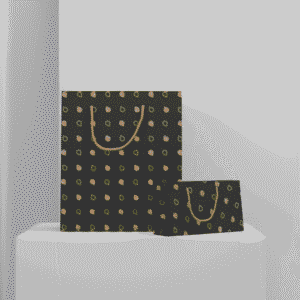 Glitter Black Floral Bag