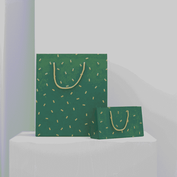 Glitter Green Leaf Bag