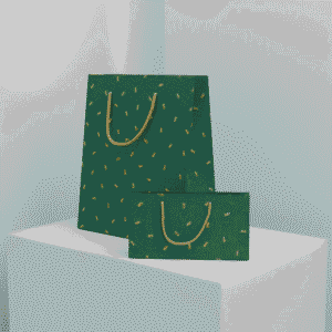 Glitter Green Leaf Bag