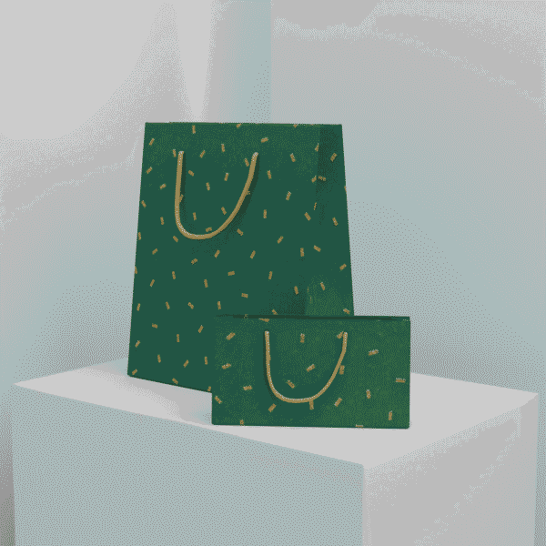 Glitter Green Leaf Bag