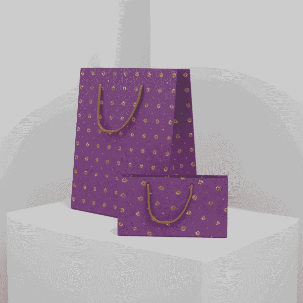 Glitter Purple Dot Bag