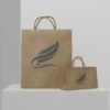 Peacock Feather Kraft Bag