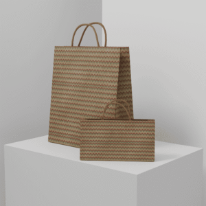 Vintage Stripe Kraft Bag